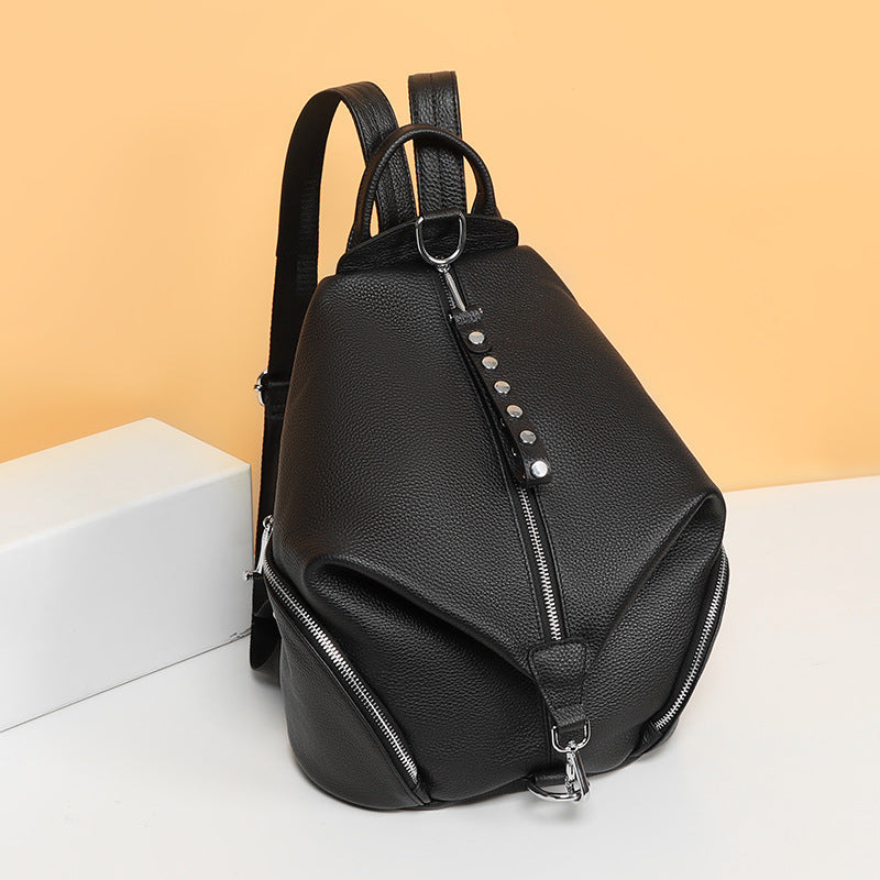 Sac à Dos Femme Cuir Véritable - Design Antivol - Élégance Genève