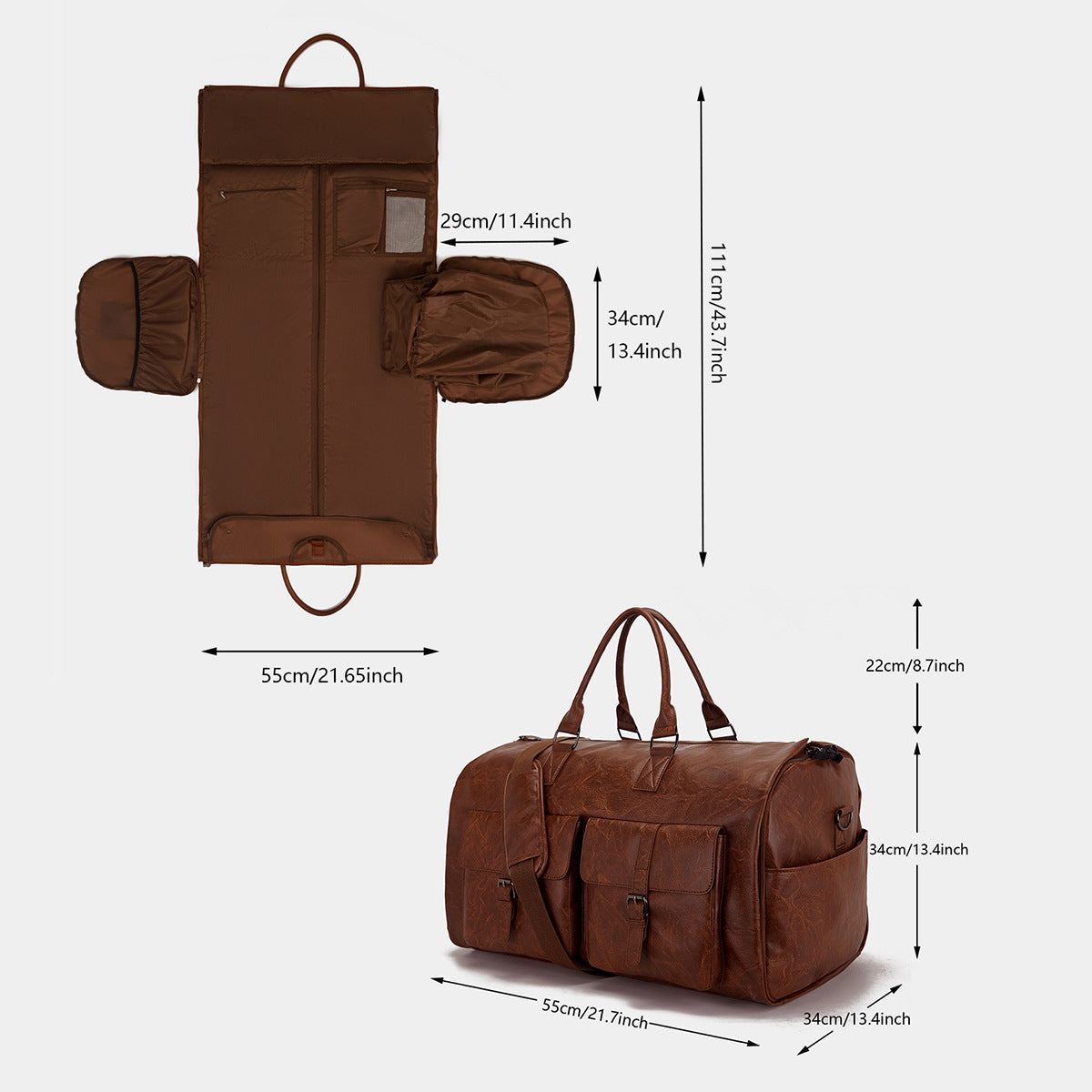 Sac de Voyage Portable en Cuir PU – L'Élégance au Service du Pratique