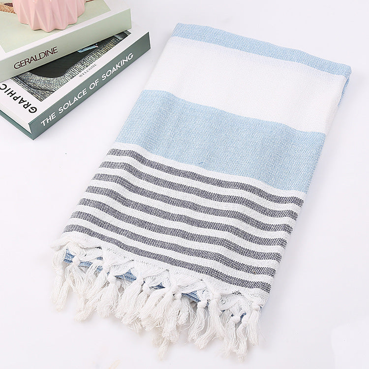 Serviette de plage coton rayé 100x180cm