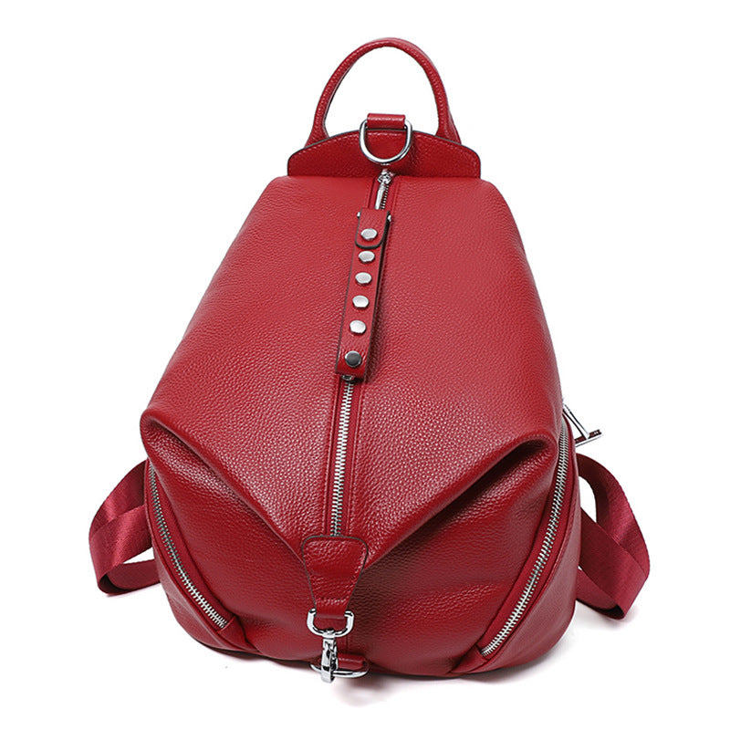 Sac à Dos Femme Cuir Véritable - Design Antivol - Élégance Genève