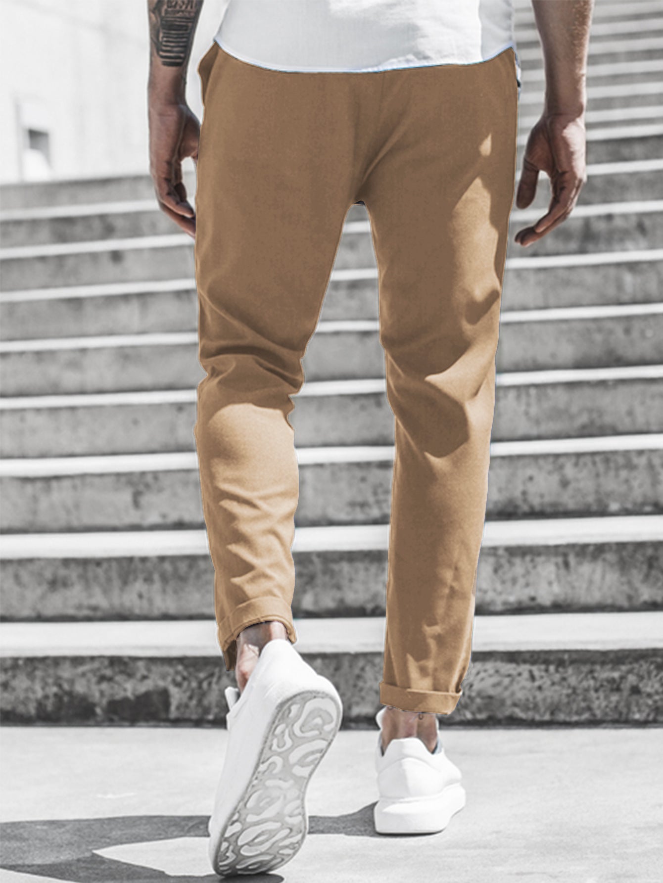 Pantalon Homme Décontracté Droit