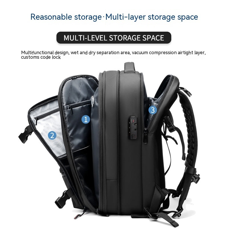 Sac à Dos de Voyage Homme - Compressible et Multifonction avec Compartiment Ordinateur