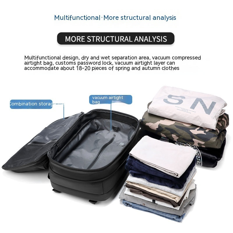 Sac à Dos de Voyage Homme - Compressible et Multifonction avec Compartiment Ordinateur