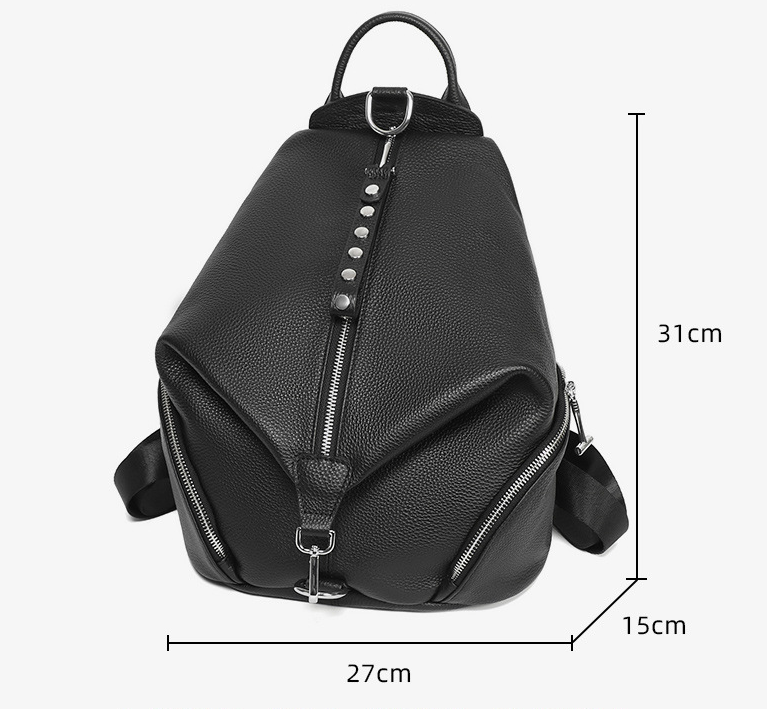 Sac à Dos Femme Cuir Véritable - Design Antivol - Élégance Genève