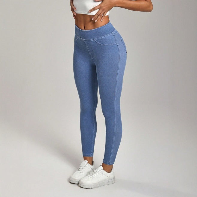 Legging Denim Barbie Taille Haute - Effet Amincissant Hanches