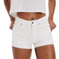 Short en Jean Femme Blanc - Taille Basse - Style Américain