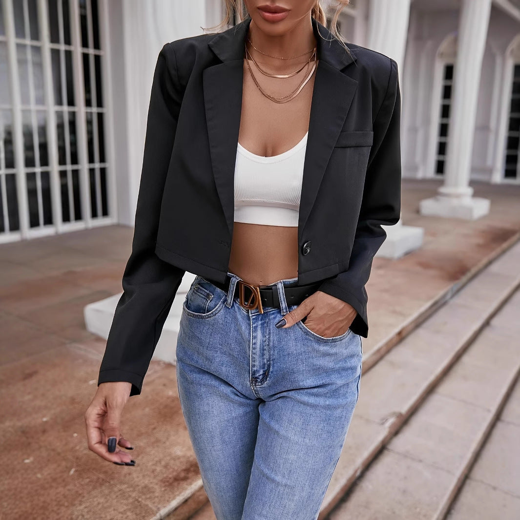 Veste Crop Casual Tendance - Mode Streetwear