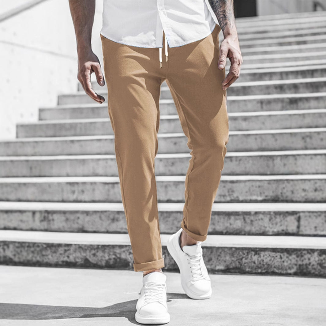 Pantalon Homme Décontracté Droit