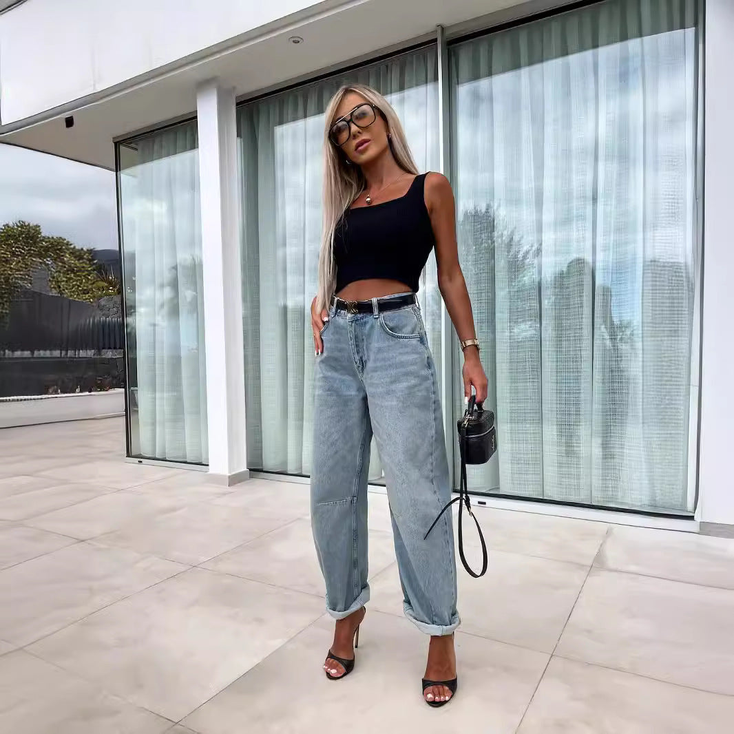 Jeans Loose Femme | Pantalon Baggy Hipster Coupe Boyfriend