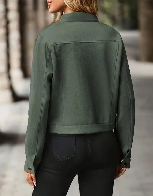 Veste Femme en Daim Court - Blazer Trendy