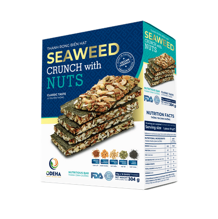 BOÎTE DE 16 BARRES - ODEHA Saveur Traditionnelle | L'Authentique Snack aux Algues et No - TOP DESTINATIONS