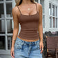 Caraco Femme Ultra Court - Haut Débardeur Uni