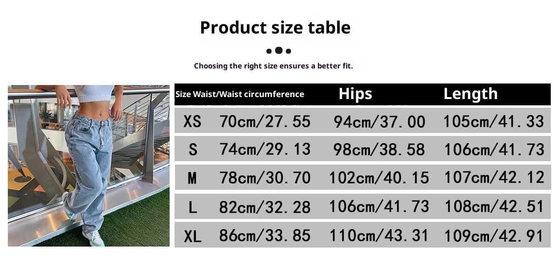 JEAN LOOSE FEMME RÉTRO | Coupe Droite Décontractée - Denim Coton Rigide - Style Vintage Authentique