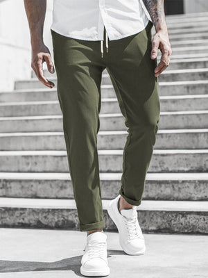 Pantalon Homme Décontracté Droit