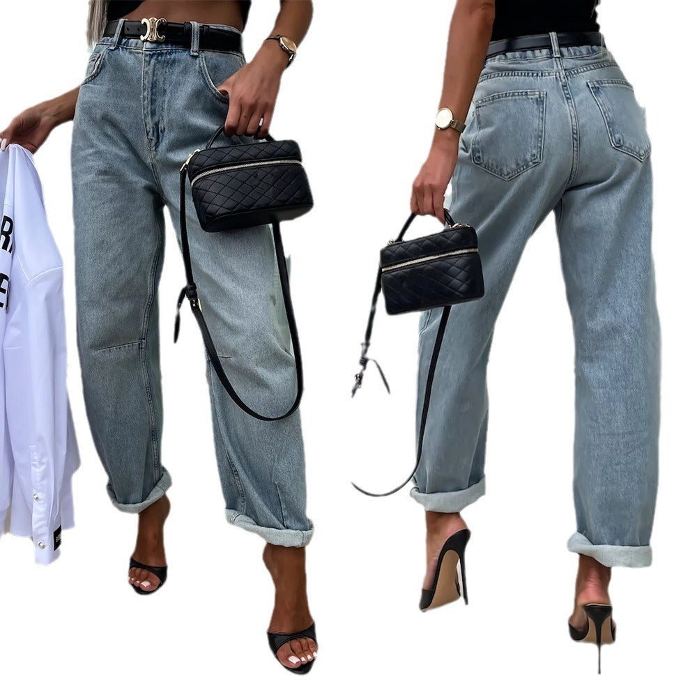 Jeans Loose Femme | Pantalon Baggy Hipster Coupe Boyfriend