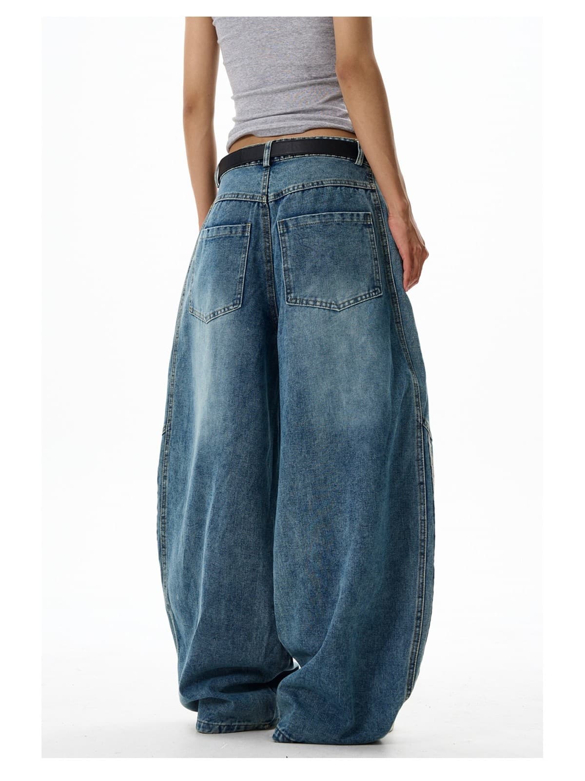 JEAN WIDE LEG FEMME | Coupe Droite à Grandes Poches - TOP DESTINATIONS