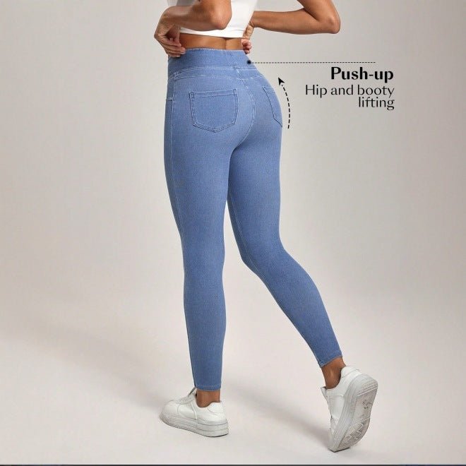 Legging Denim Barbie Taille Haute - Effet Amincissant Hanches - TOP DESTINATIONS
