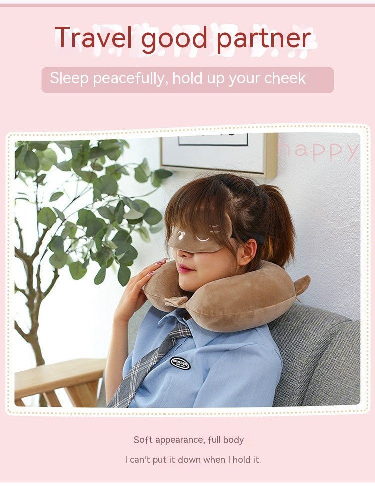 Oreiller de Voyage Cervical en Mousse Mémoire - TOP DESTINATIONS