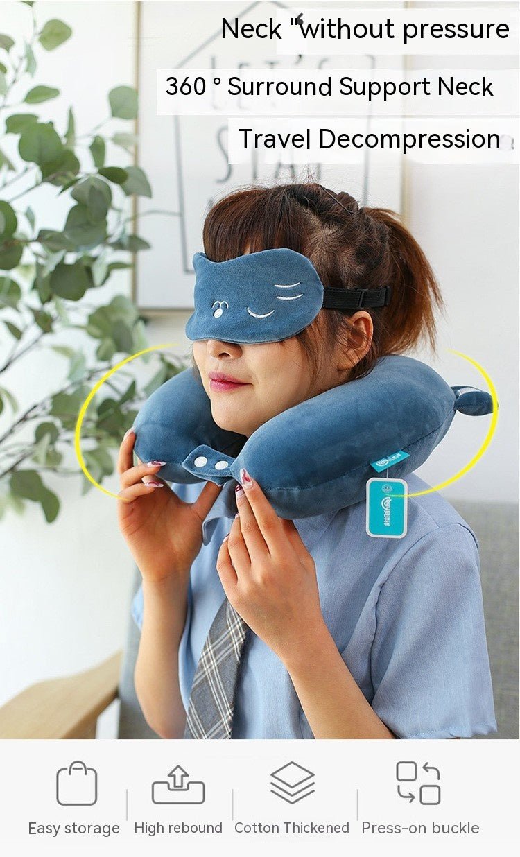 Oreiller de Voyage Cervical en Mousse Mémoire - TOP DESTINATIONS