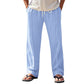 Pantalon Homme Lin - Coupe Droite Jambe Large - TOP DESTINATIONS