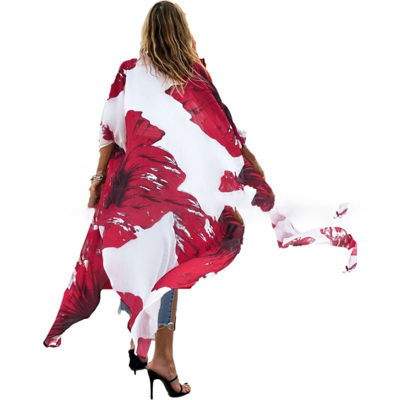 Robe Kimono de Plage - Cover - up Mousseline Élégant - TOP DESTINATIONS